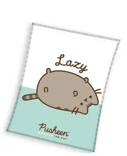 Deky Carbotex Detská mikroplyšová deka 130 x 170 cm - Mačička Pusheen Lazy Cat
