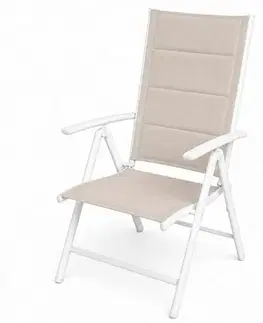 Záhradné stoličky a kreslá Kinekus Kreslo záhradné krémové, nastaviteľné, ELEANOR, ALU