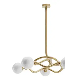 Svietidlá Redo 01-3258 - Luster na tyči CONFUSIO 5xE14/28W/230V priemer 96 cm zlatý 01-3258