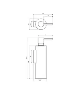 Dávkovače mydla Omnires Modern Project 150 ml MP60721CPB