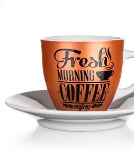 Bytové dekorácie Šálka s tanierikom Fresh Morning Coffee 90 ml 60325051
