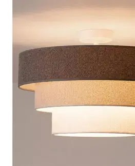 Svietidlá BRILAGI - Prisadený luster LUNETA 1xE27/60W/230V priemer 40 cm sivá/krémová/biela 8590828052340