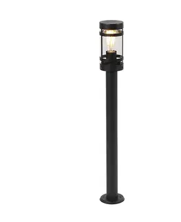 Zahradne stlpove lampy Moderná vonkajšia lampa čierna 80 cm IP44 - Gleam