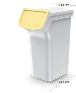 Odpadkové koše NABBI NPW25S4 odpadkový kôš na triedený odpad (4 ks) 25 l popolavá