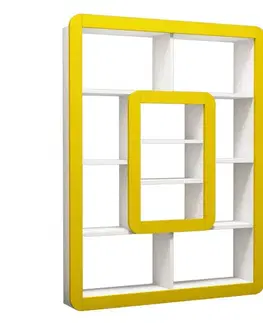 Knižnice Knižnica Orkide - White, Yellow