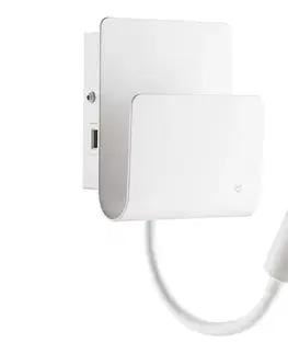 Svietidlá Ideal Lux - LED Nástenné bodové svietidlo PROBE LED/9,5W/230V USB biela 243160