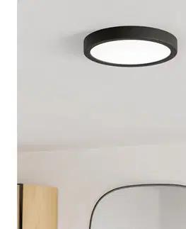 Svietidlá Eglo 901325 - LED kúpeľňové stropné svietidlo FUEVA LED/11,5W/230V pr.21,1cm IP44 čierne 901325
