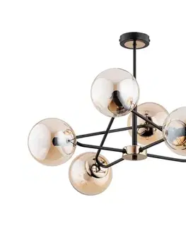 Svietidlá  Luster na tyči SAGITO 6xE14/10W/230V zlatá 63081