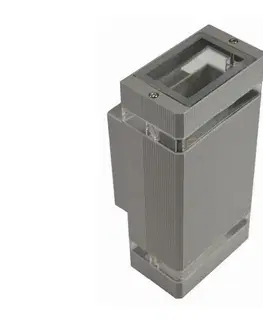 Svietidlá  Vonkajšie nástenné svietidlo LITEK 2xGU10/30W/230V IP44 šedá SKU013026