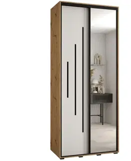 Šatníkové skrine Skriňa 45 Canaris 13 110 artisan/biela/čierna