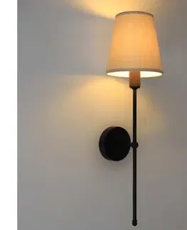 Svietidlá  Nástenné svietidlo MADELA 1xE14/40W/230V béžová/čierna 0198