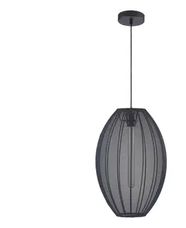 Svietidlá  Luster na lanku KAREI 1xE27/20W/230V pr. 30 cm čierna 330611
