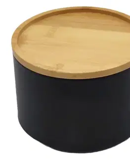 Dekorácie a bytové doplnky Kontajner s bambusovým vekom FTC700-A black ø13x9 cm