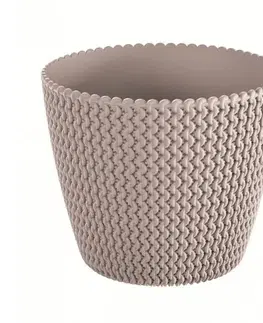 Kvetináče PROSPERPLAST - Obal na kvetináč SPLOFY 13cm mocca, umelá hmota