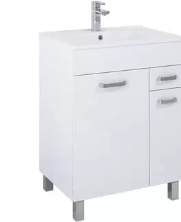 Nábytok do kúpeľne Kúpeľňová skrinka Uno Kyra 60 2D1S white