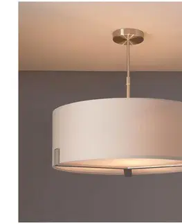 Svietidlá Endon 95834 - Luster na tyči HAYFIELD 3xE27/40W/230V matný chróm/béžová 95834