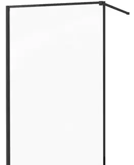 Sprchové dvere MEXEN/S - KIOTO Sprchová zástena WALK-IN 110x200 cm 8 mm, čierna, čierny profil 800-110-101-70-70
