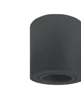 Svietidlá Prezent  - Bodové svietidlo LOTAR 1xGU10/50W/230V pr. 8 cm čierna 
