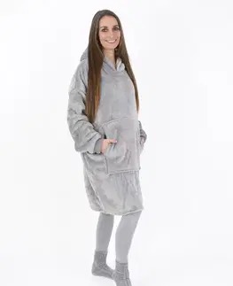 Dámske mikiny MKLozkoviny.sk Baránková mikina mikroplyš – Laura svetlo šedá veľkosť M