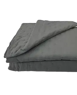 Prehozy na posteľ Prikrývka na posteľ Alma 170x220 cm antracit Merkury Home