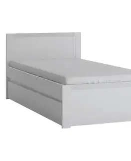 Jednolôžkové postele Posteľ Novi NVIZ01 90 1S biela alpin/pvc biela supermat