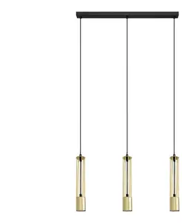 Svietidlá  LED Luster na lanku BARS 3xGU10/4,8W/230V zlatá W-L 1115/3 GO