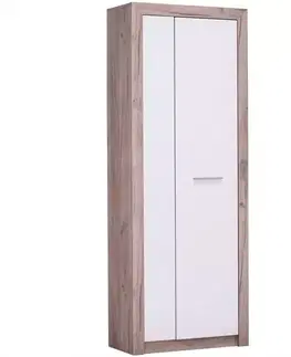 Šatníkové skrine Skriňa Astor  Dub Šedá/Biely lesk11008564