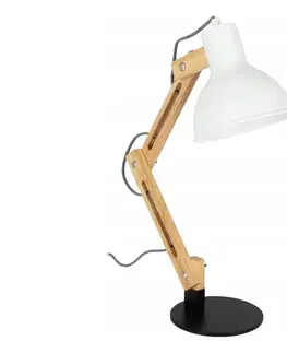 Lampy SmartLED Stolná lampa 1xE27/40W/230V biela/čierna 7888