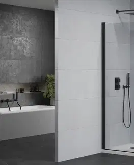 Vane MEXEN/S - PRETORIA duo sprchovací kút 70 x 70, transparent, čierny + vanička vrátane sifónu 852-070-070-70-02-4010B