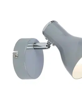 Svietidlá  Nástenná lampička JULIE 1xE14/40W/230V šedá 91-66619