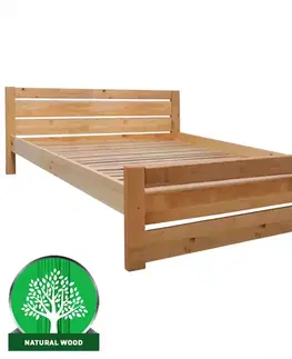 Dvojlôžkové postele Posteľ Oliwia 160 dreva jelša nature