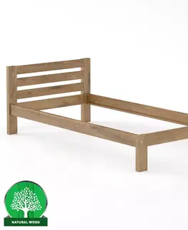 Drevené postele Posteľ borovica LK127–100x200 dub