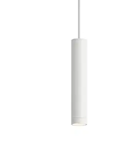 Závesné svietidlá Dizajnové závesné svietidlo biele GU10 50mm IP44 - Tuba