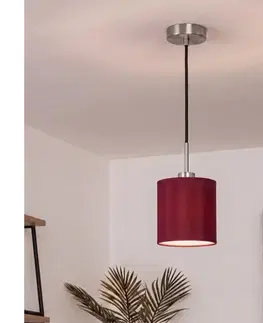 Svietidlá BRILAGI-LED Luster na lanku NUBILA 1xE27/60W/230V pr.14cm čierna/pompejská červená EG32517+BG1579