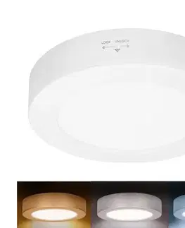 Svietidlá  WD240-W - LED panel 2v1 LED/12W/230V 3000/4000/6000K, priemer 17 cm, IP54, biela WD240-W