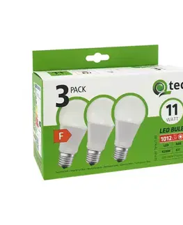 Žiarovky E27 Žiarovka LED QTEC 11W A60 E27 4200K 3PACK