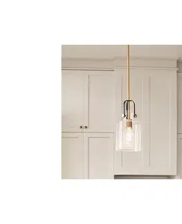 Svietidlá Elstead Quintiesse QN-KITNER-P-NBR - Luster na tyči KITNER 1xE27/60W/230V zlatá/čierna QN-KITNER-P-NBR