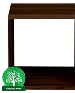 Vitríny a regály do obývačky Regál box - otvorený borovica morená hnedý