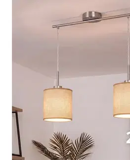 Svietidlá BRILAGI - LED luster na lanku NUBILA 2xE27/60W/230V svetlohnedá EG32519+2xBG1584