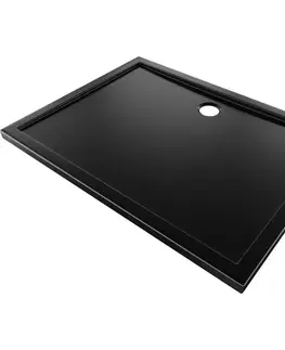 Vane MEXEN - Flow sprchová vanička obdĺžniková slim 85 x 90, čierna mat 46R708590