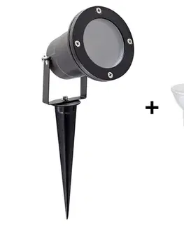 Záhradné lampy  LED Vonkajšie svietidlo BLAKE 2 GU10/6W/230V IP65 KB0036 + WJ0094