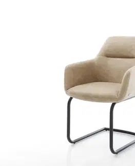 Jedálenské stoličky DELIFE Jedálenská stolička Pejo-Flex mikrovlákno béžová vintage jedálenská stolička okrúhla čierna vrecková pružina