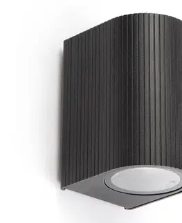 Svietidlá FARO Barcelona FARO 70322 - Vonkajšie nástenné svietidlo ESTELA 1xGU10/5W/230V IP65 čierna 70322