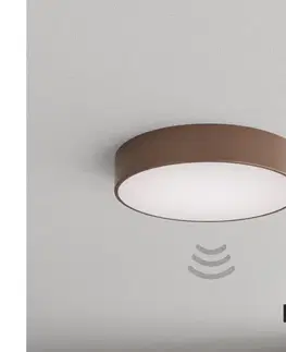 Svietidlá BRILAGI - Kúpeľňové stropné svietidlo so senzorom CLARE 3xE27/24W/230V priemer 40 cm hnedé IP54 8590828125785