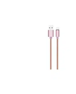 Predlžovacie káble Winner Group - USB kábel Lightning / USB-A 1m ružová WINKALIGHMEPI