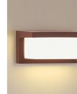 Svietidlá BRILAGI - LED vonkajšie nástenné svietidlo so senzorom BRICKY LED/12W/230V hnedé IP54 BRI547