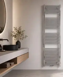 Radiátory do kúpeľne CERANO - Kúpeľňový radiátor Benito - stredové pripojenie 50mm/bočné - 555 W - chróm - 1700x450 mm CER-714676