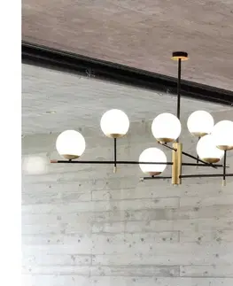 Svietidlá Ideal Lux - Luster na tyči GOURMET 9xE14/28W/230V pr. 131,5 cm zlatá 289489