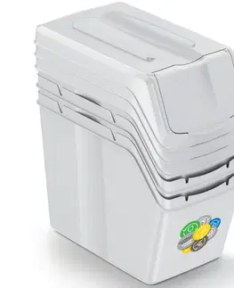 Odpadkové koše NABBI ISWB20S3 odpadkový kôš na triedený odpad (3 ks) 20 l popolavá