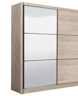 Šatníkové skrine Skriňa Navara šedá dub 11008278